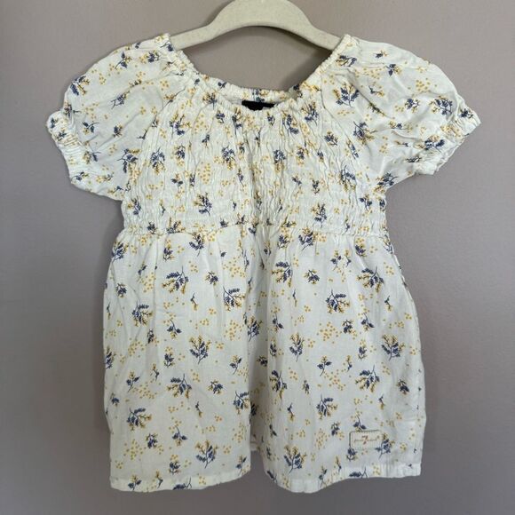 7 for all mankind 3T shirred floral top. - Picture 4 of 6